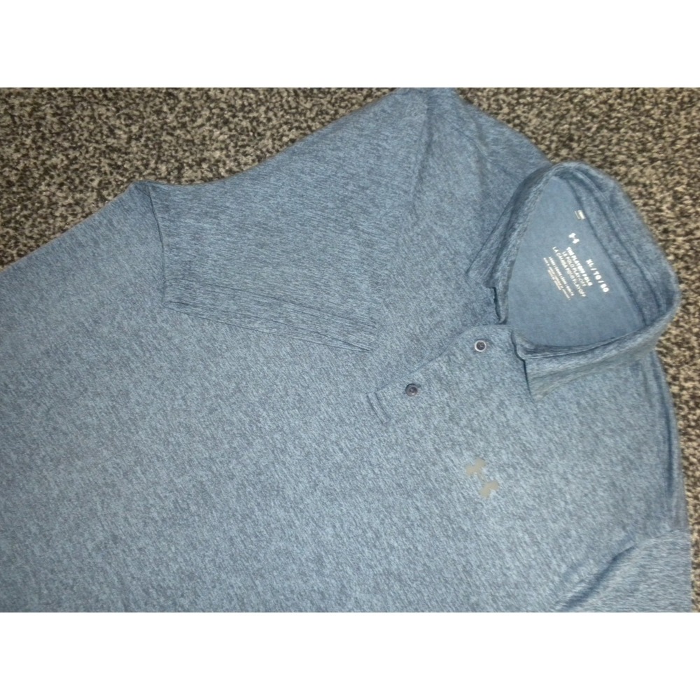 Under Armour Polo Shirt Mens XL Blue Heather Playoff Golf Performance 1351131‎